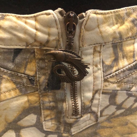 COPY - Just Cavalli Jean Skirt Size 44 US 8 Midi Low Rise - Picture 6 of 16